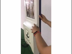 Wall Mount LCD Digital Signage Measuring Temperature With Hand Sanitizer Dispenser